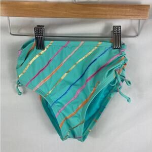 4/$25 NWOT Hobie Girls striped bikini bottom 8